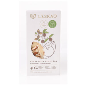 Čokoláda bílá s kokosem a kousky mandlí 75g LÁSKAO