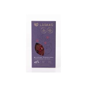 Čokoláda mléčná s malinami a borůvkami 45% 75g LÁSKAO