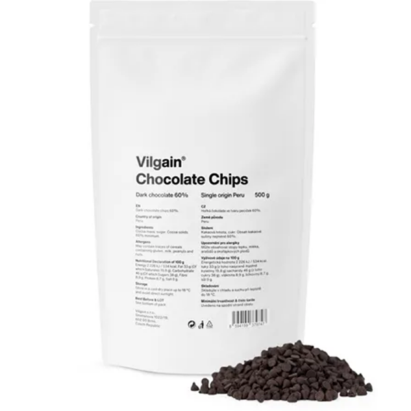 Čokopecičky hořká čokoláda 500g VILGAIN