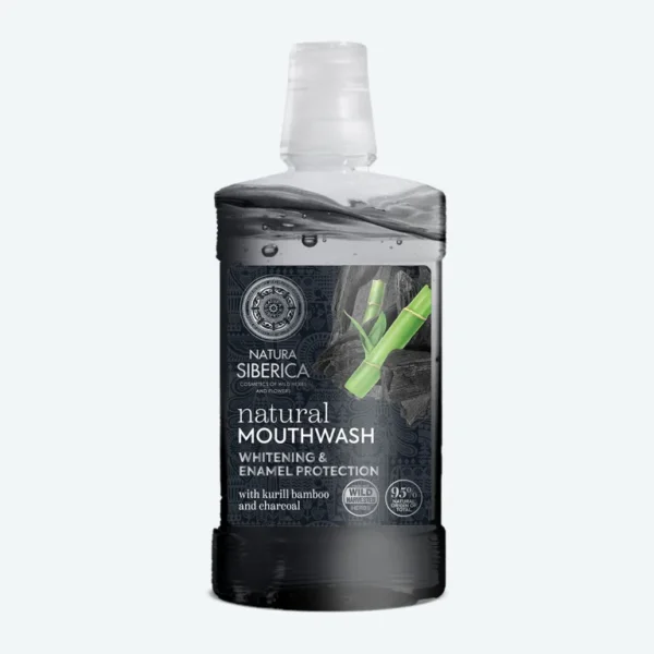 Přírodní ústní voda s bambusovým uhlím 520ml NATURA SIBERICA