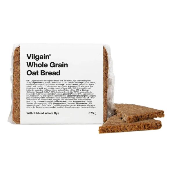 Celozrnný ovesný chléb BIO 375g VILGAIN